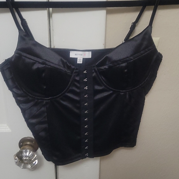 Tops - Black "Corset" Top
